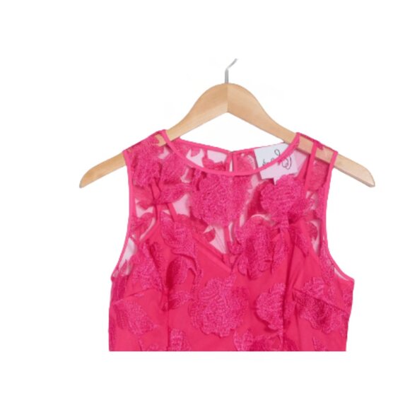 NWT Sam Edelman Pink Embroidered Sheath Dress  Wedding Guest Cocktail Size 6 - Picture 4 of 7
